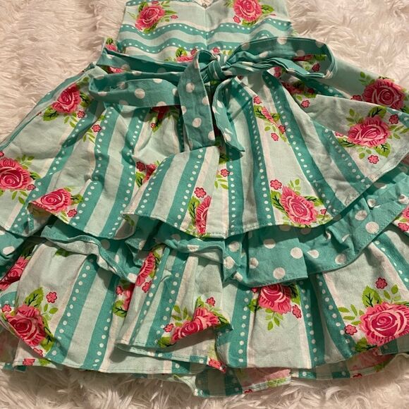 Serendipity Clothing Co 12M Blue & Pink Floral Dress - Picture 4 of 6